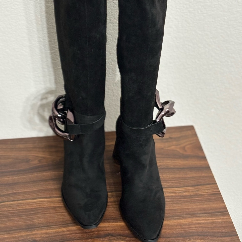 Azure Black Knee-High Women's Boots